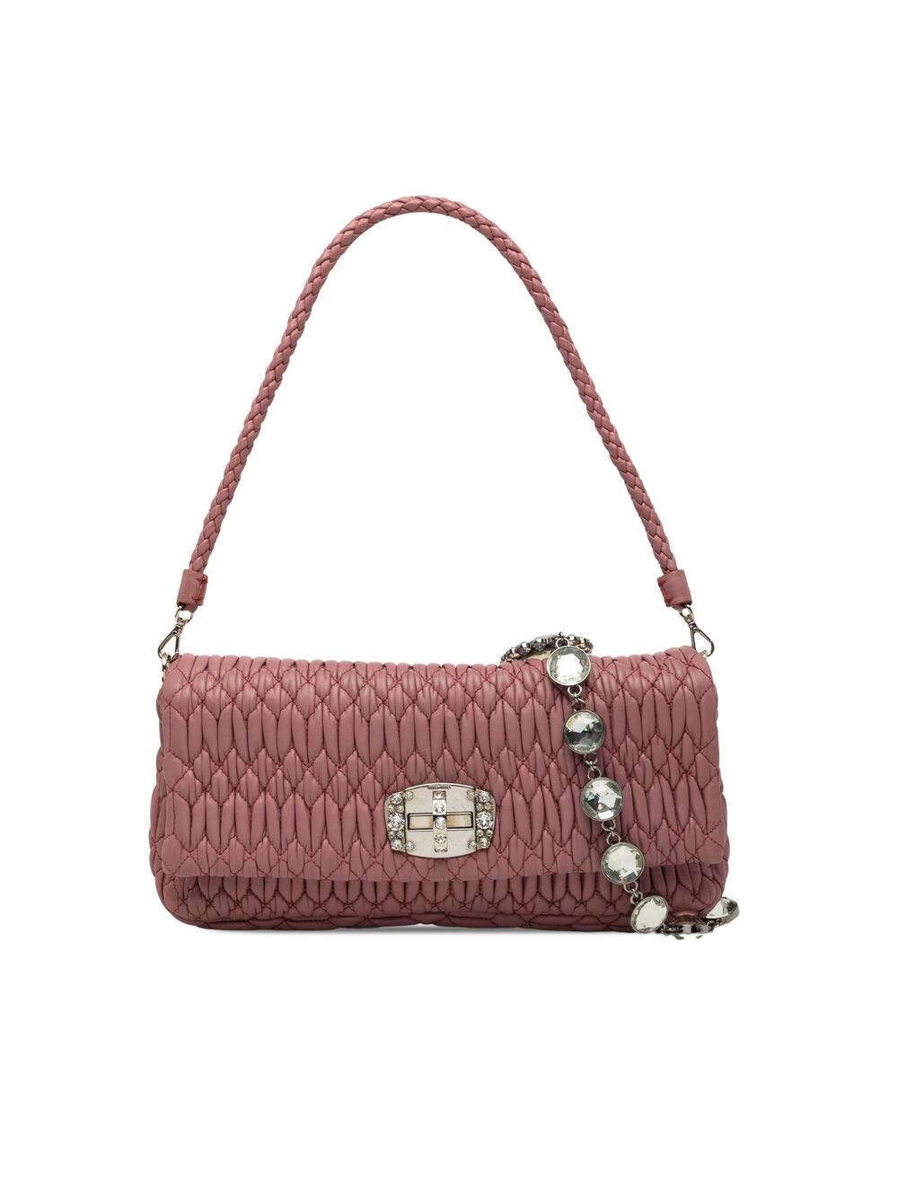 Miu Matelasse Nappa Crystal #320473M83B